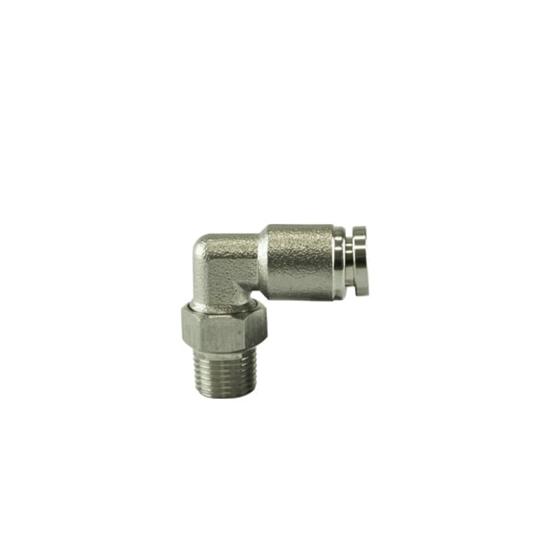 Turbosmart 1/8 NPT 90 Pushloc Fitting – SS – 1/4