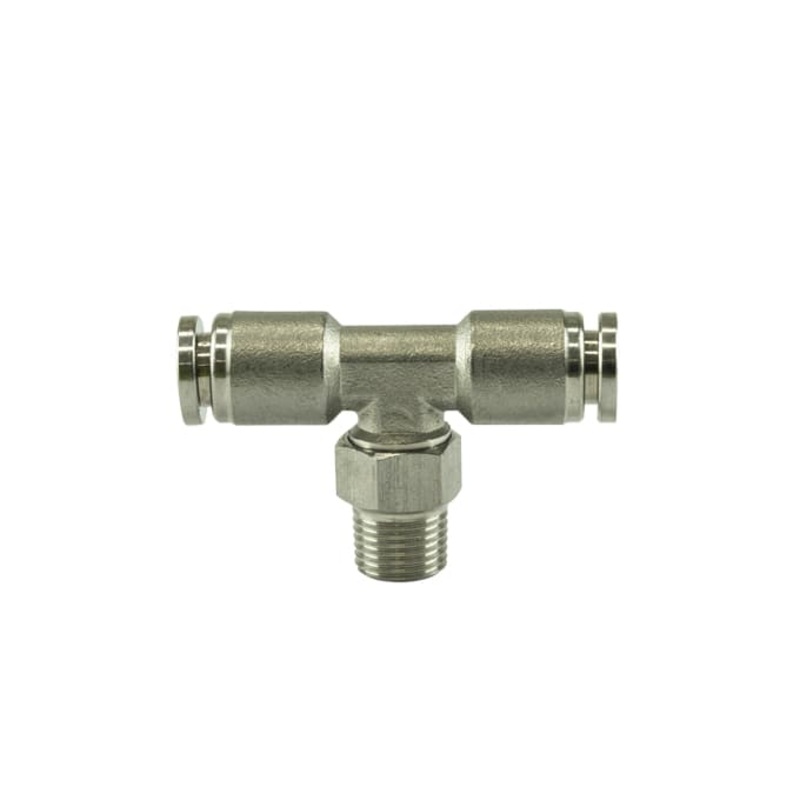 Turbosmart 1/8 NPT Tee Pushloc Fitting – SS – 1/4