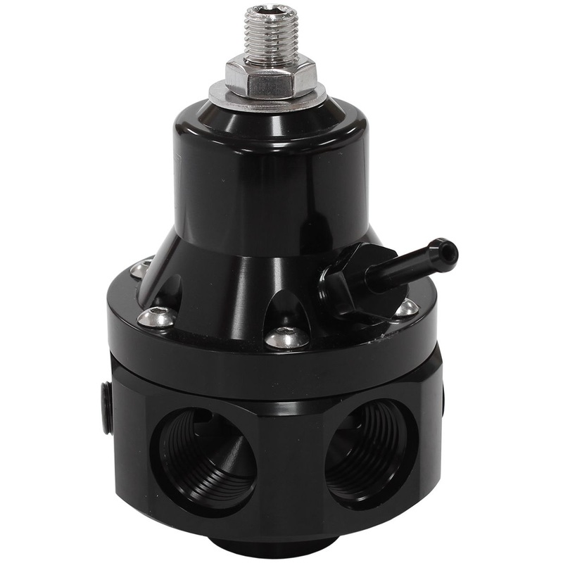 Aeroflow 4-Port 2000hp Billet Fuel Pressure Regulator 35-85psi Adjustable AF66-2060BLK