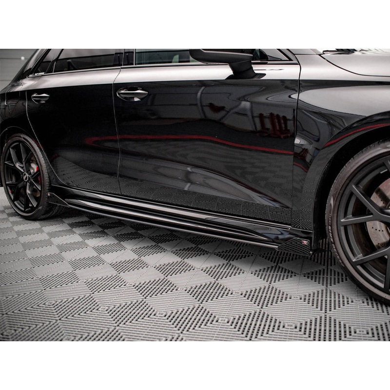 Street PRO Side Skirts Diffusers (+flaps) Audi RS3 Sportback 8Y 2020- Maxton Design