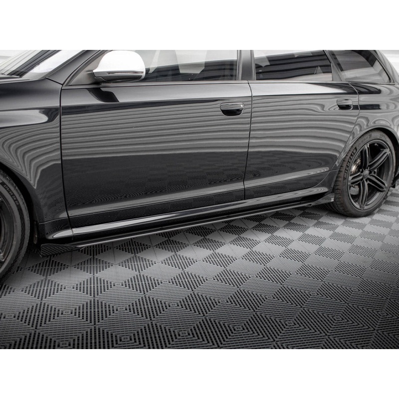 Street PRO Side Skirts Diffusers + Flaps Audi RS6 Avant C6 Maxton Design
