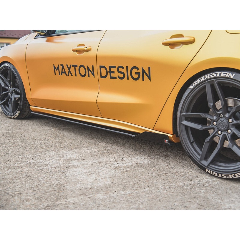 Street PRO Side Skirt Diffusers (+flaps) Ford Focus ST / ST-Line Mk4 Maxton Design