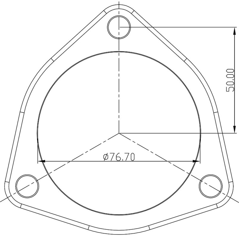 Aeroflow 3-Bolt Stainless Steel Flanges AF9551-0012