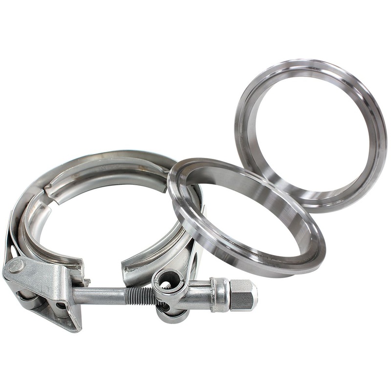 Aeroflow 4-1/2 (114.3mm) V-Band Clamp Kit with Stainless Steel Weld Flanges AF92-4500SS
