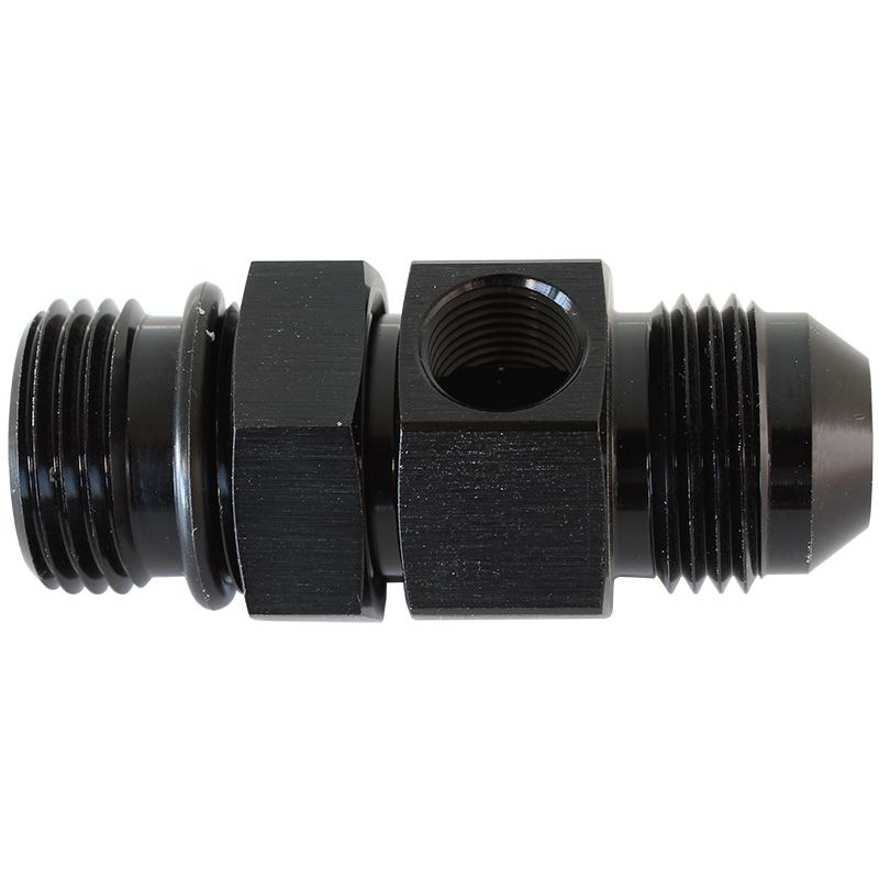 Aeroflow -10ORB to -10AN Extension with 1/8 Port AF904-10BLK
