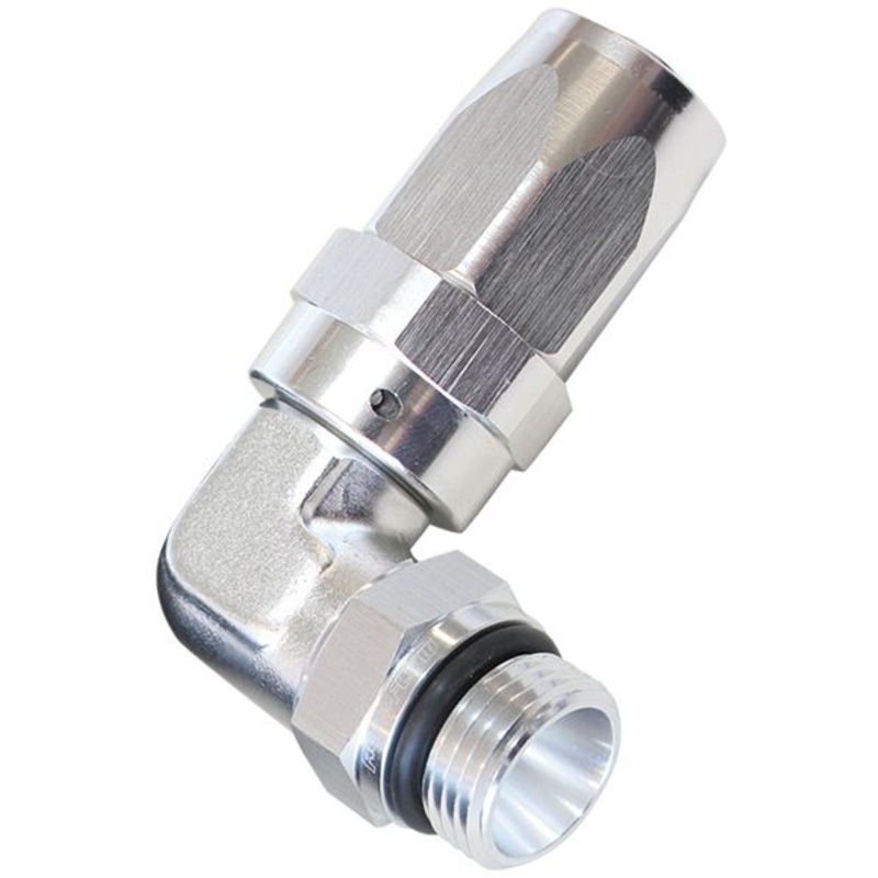 Aeroflow -6ORB Taper Swivel 90 Hose End To -8AN Hose AF849-08-06S