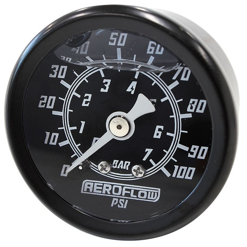 Aeroflow 1-1/2 Liquid Filled 100 psi Pressure Gauge AF30-2201