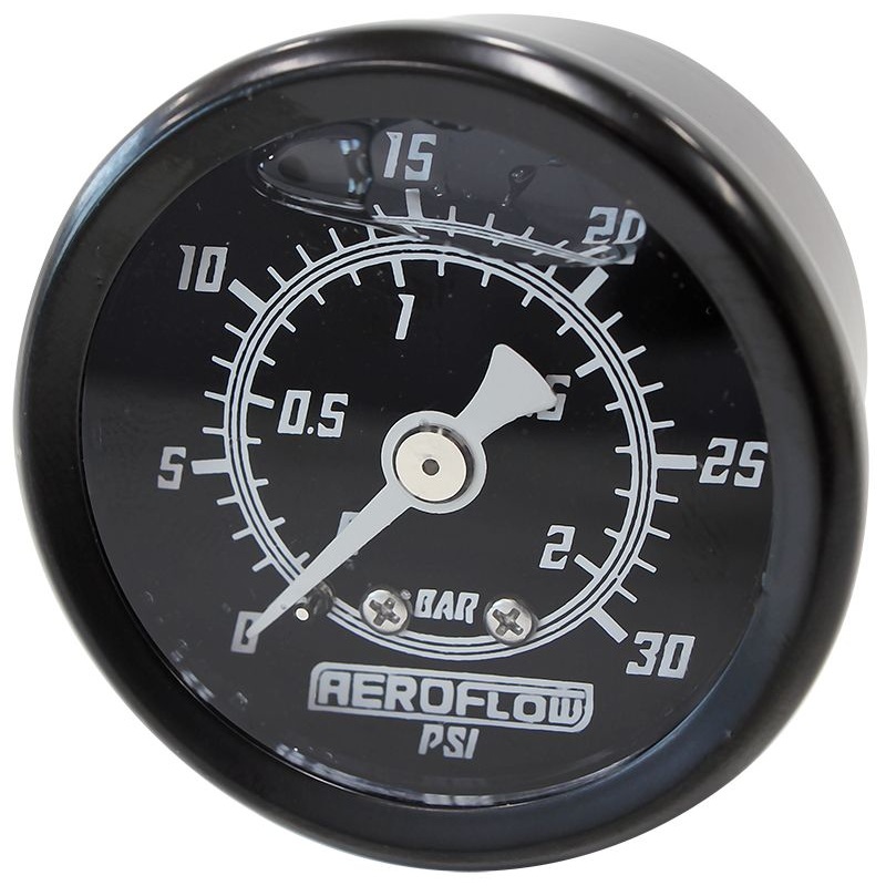 Aeroflow 1-1/2 Liquid Filled 30 psi Pressure Gauge AF30-2208
