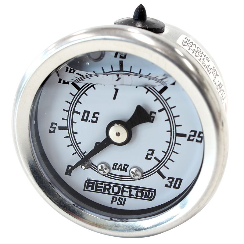 Aeroflow 1-1/2 Liquid Filled 30 psi Pressure Gauge AF30-2209