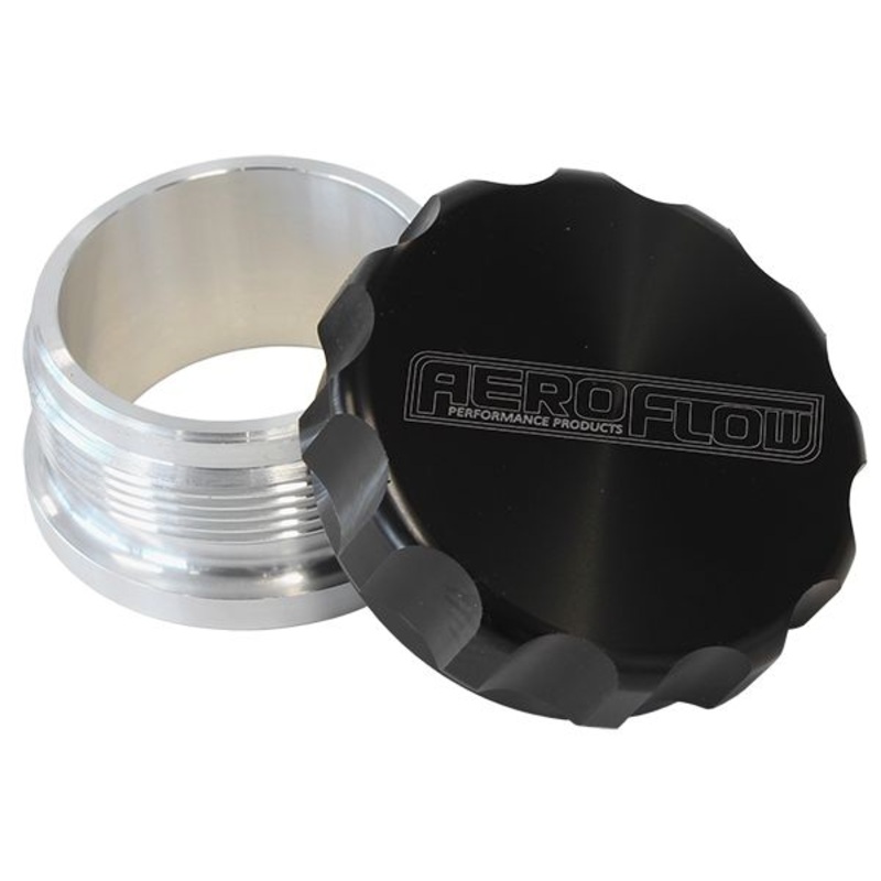 Aeroflow 1 Billet Aluminium Weld-On Filler with Black Cap AF460-16BLK