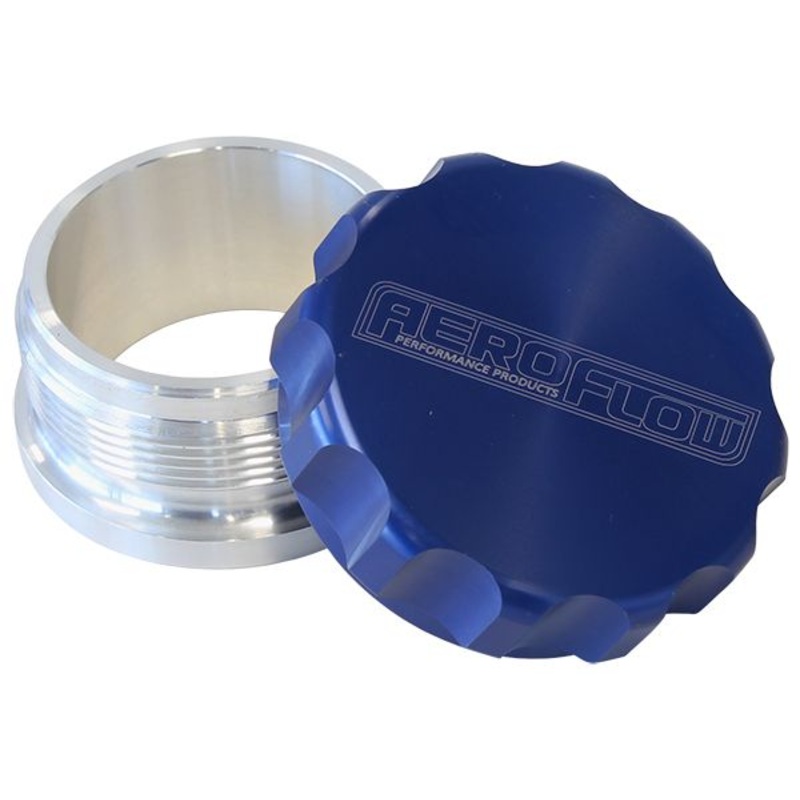 Aeroflow 1 Billet Aluminium Weld-On Filler with Blue Cap AF460-16BL