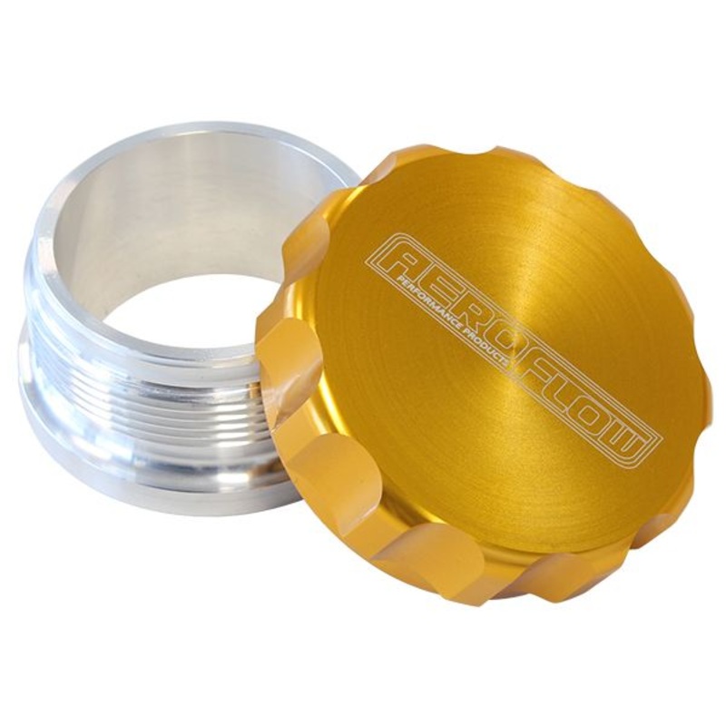 Aeroflow 1 Billet Aluminium Weld-On Filler with Gold Cap AF460-16G