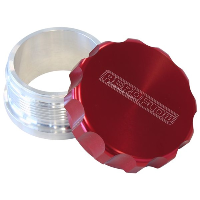 Aeroflow 1 Billet Aluminium Weld-On Filler with Red Cap AF460-16R