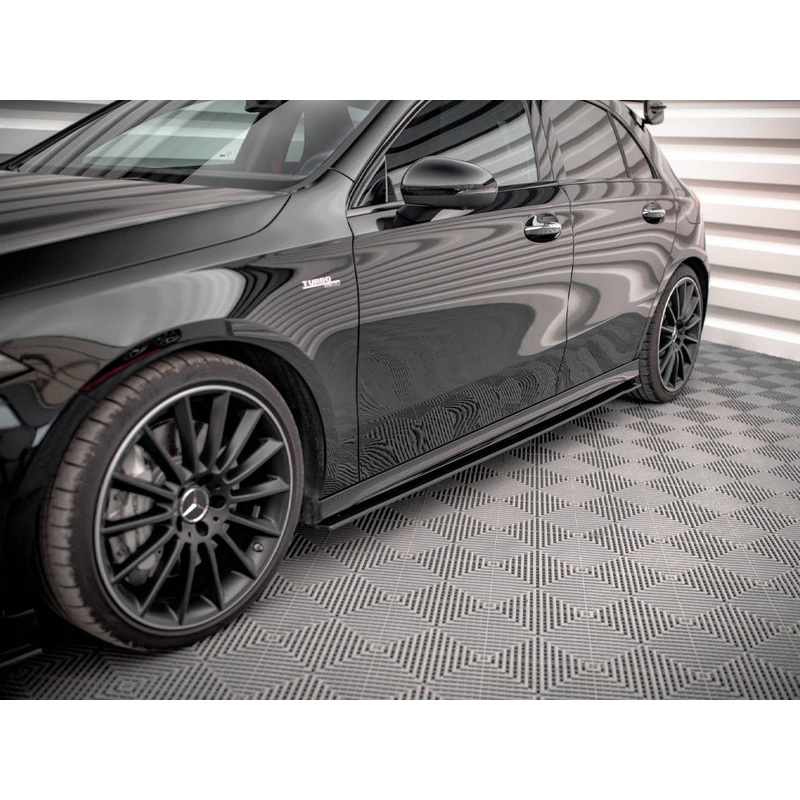 Street PRO Side Skirts Diffusers Mercedes A35 AMG / AMG-Line Aero Pack W177 Maxton Design